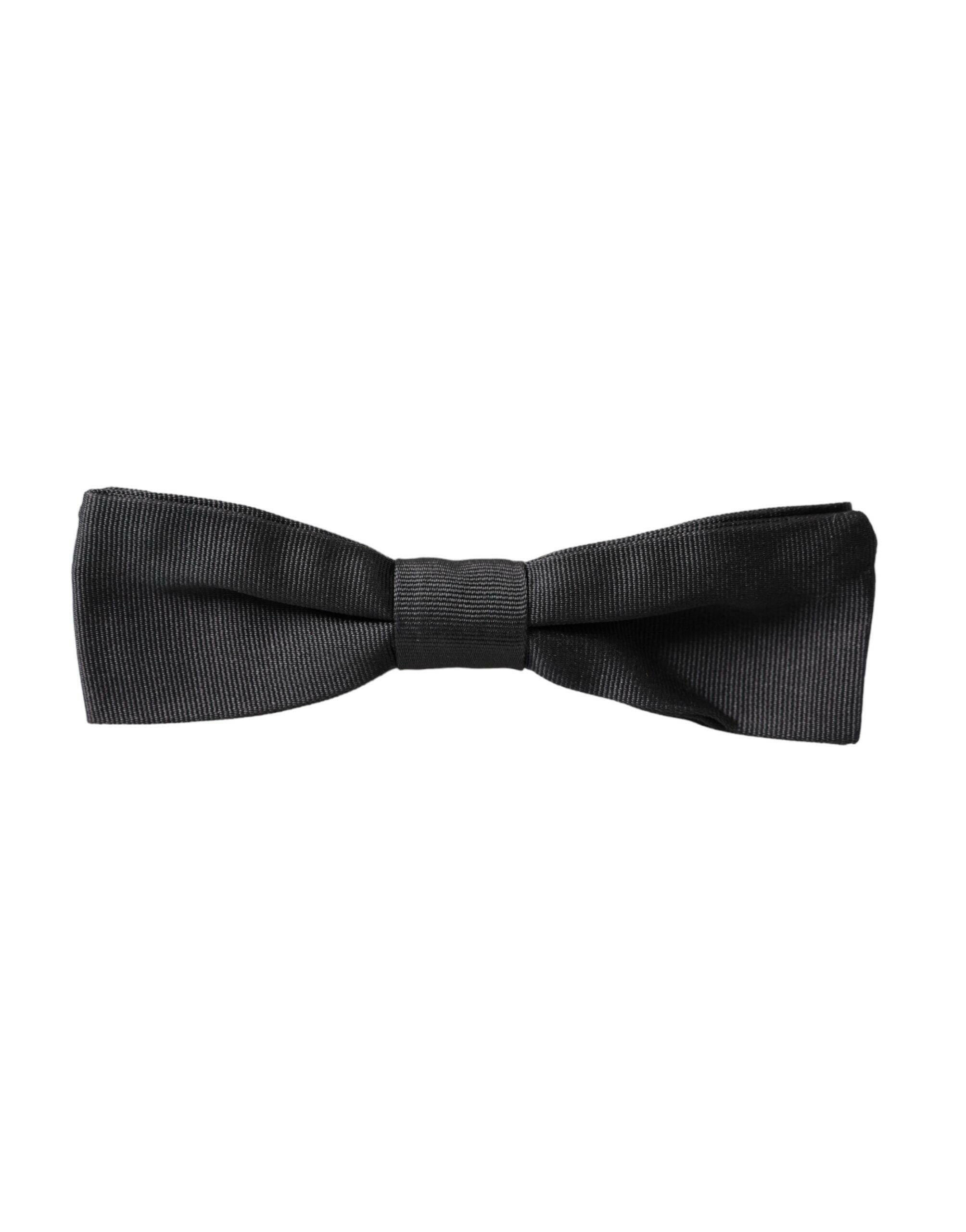 Dolce & Gabbana Black Silk Adjustable Neck Men Bow Tie -  Neckties, Men -  Dolce & Gabbana. Dolce & Gabbana Black Silk Adjustable Neck Men Bow Tie -  Neckties, Men -  Dolce & Gabbana.