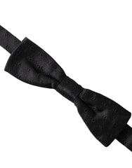 Dolce & Gabbana Black Silk Patterned Adjustable Neck Men Bow Tie -  Neckties, Men -  Dolce & Gabbana.