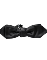 Dolce & Gabbana Black Satin Silk Adjustable Neck Men Bow Tie -  Neckties, Men -  Dolce & Gabbana.