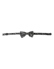 Dolce & Gabbana Black Floral Silk Adjustable Neck Men Bow Tie -  Neckties, Men -  Dolce & Gabbana.