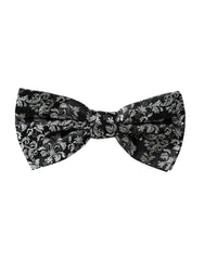 Dolce & Gabbana Black Floral Silk Adjustable Neck Men Bow Tie -  Neckties, Men -  Dolce & Gabbana.