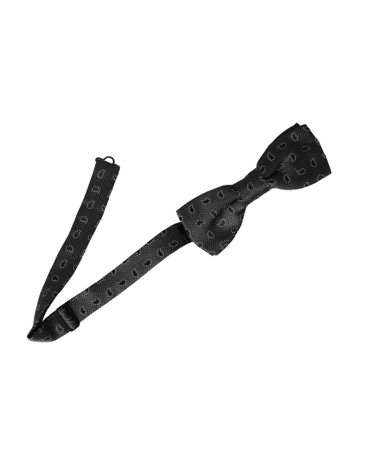 Dolce & Gabbana Black Silk Patterned Adjustable Neck Men Bow Tie -  Neckties, Men -  Dolce & Gabbana.