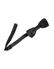 Dolce & Gabbana Black Silk Patterned Adjustable Neck Men Bow Tie -  Neckties, Men -  Dolce & Gabbana.