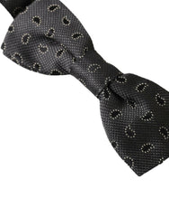 Dolce & Gabbana Black Silk Patterned Adjustable Neck Men Bow Tie -  Neckties, Men -  Dolce & Gabbana.