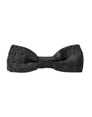 Dolce & Gabbana Black Silk Patterned Adjustable Neck Men Bow Tie -  Neckties, Men -  Dolce & Gabbana.