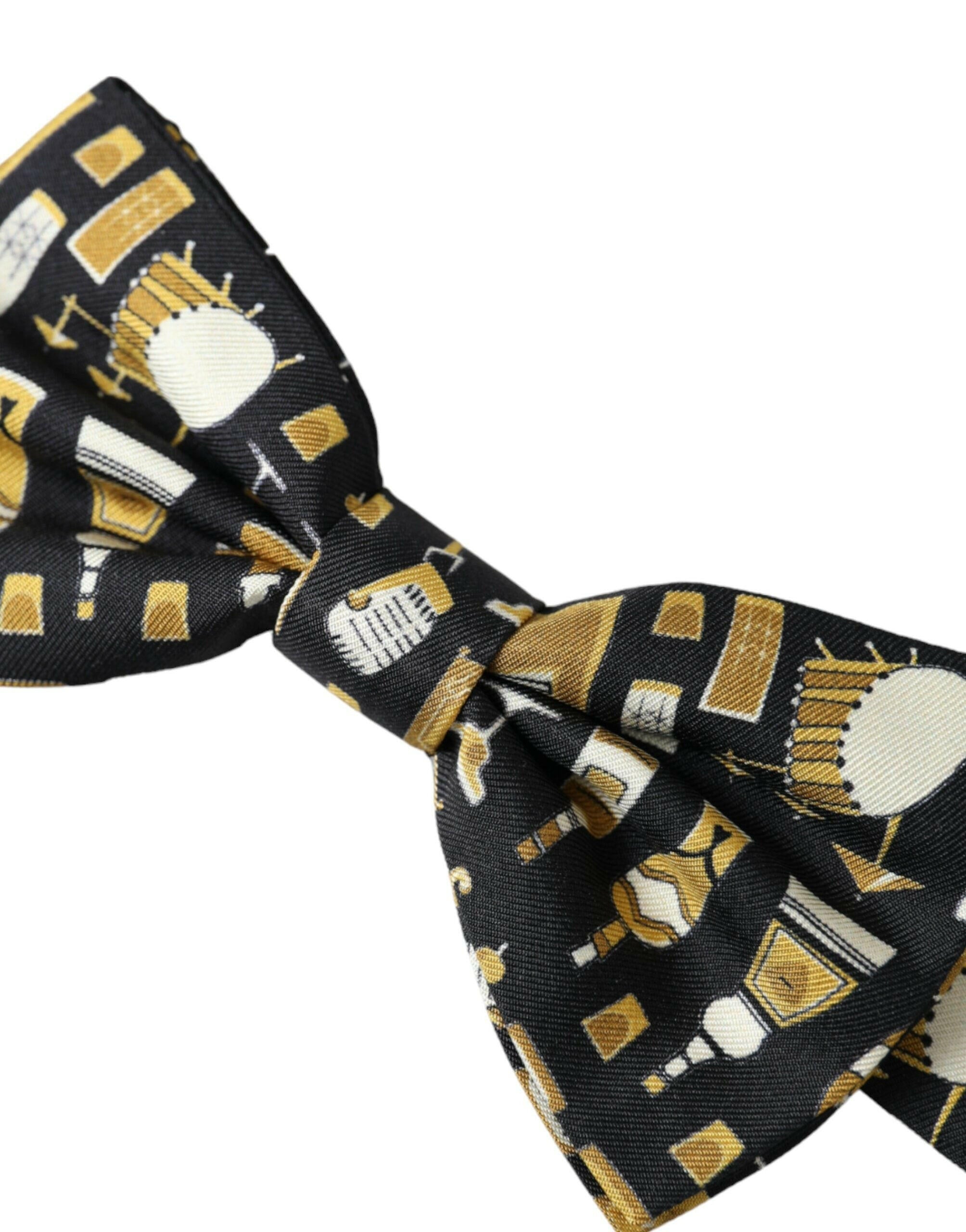Dolce & Gabbana Black Silk Cocktail Adjustable Neck Men Bow Tie -  Neckties, Men -  Dolce & Gabbana. Dolce & Gabbana Black Silk Cocktail Adjustable Neck Men Bow Tie -  Neckties, Men -  Dolce & Gabbana.