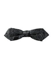 Dolce & Gabbana Black Silk Jacquard Adjustable Neck Men Bow Tie -  Neckties, Men -  Dolce & Gabbana.