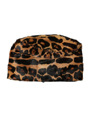 Dolce & Gabbana Brown Leopard Fur Women Bucket Hat -   -  Dolce & Gabbana.