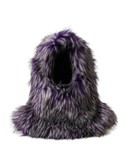 Dolce & Gabbana Purple Faux Fur Whole Head Wrap Hat - - Dolce & Gabbana.