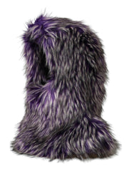 Dolce & Gabbana Purple Faux Fur Whole Head Wrap Hat - - Dolce & Gabbana.