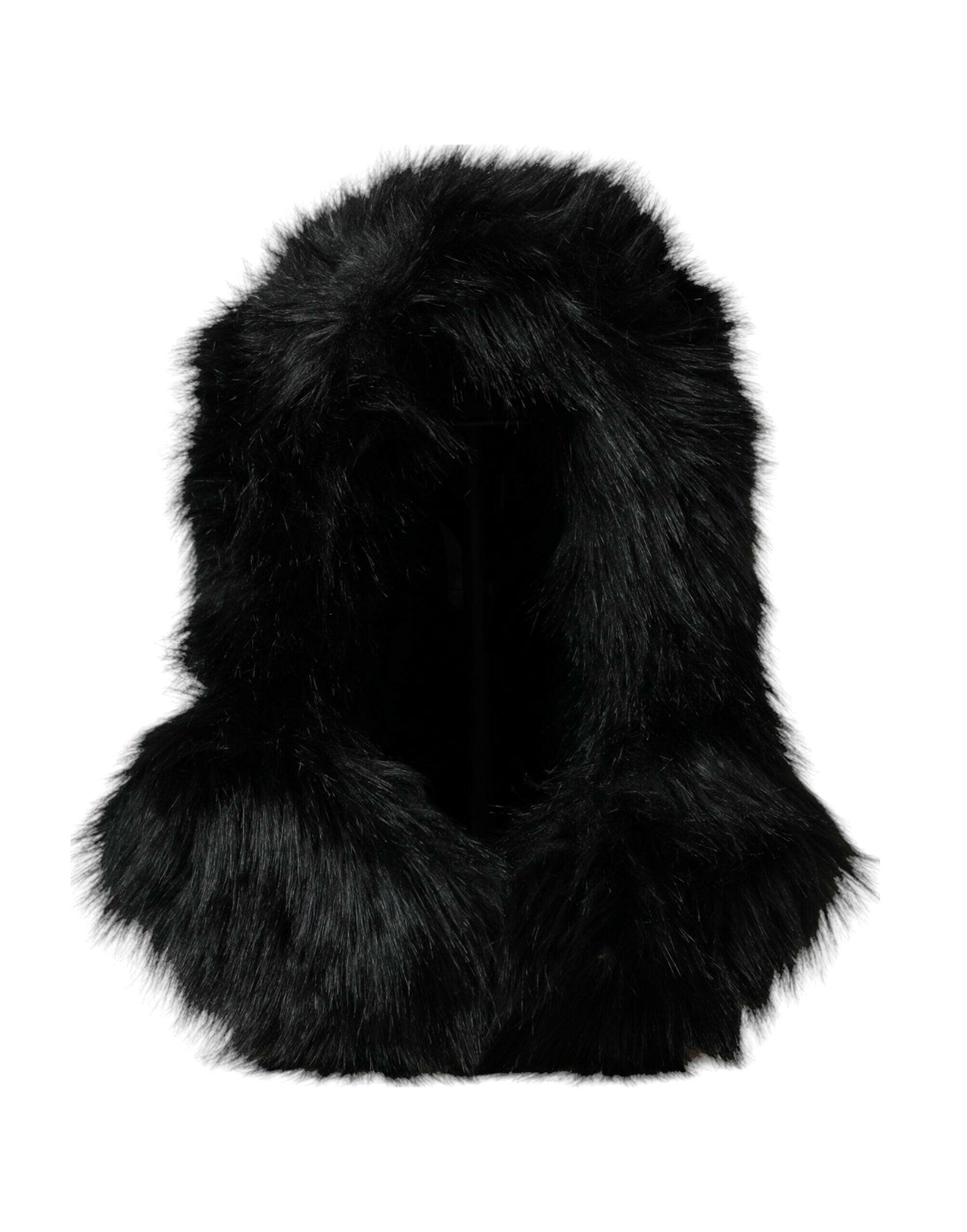 Dolce & Gabbana Black Faux Fur Whole Head Wrap Hat -   -  Dolce & Gabbana. Dolce & Gabbana Black Faux Fur Whole Head Wrap Hat -   -  Dolce & Gabbana.