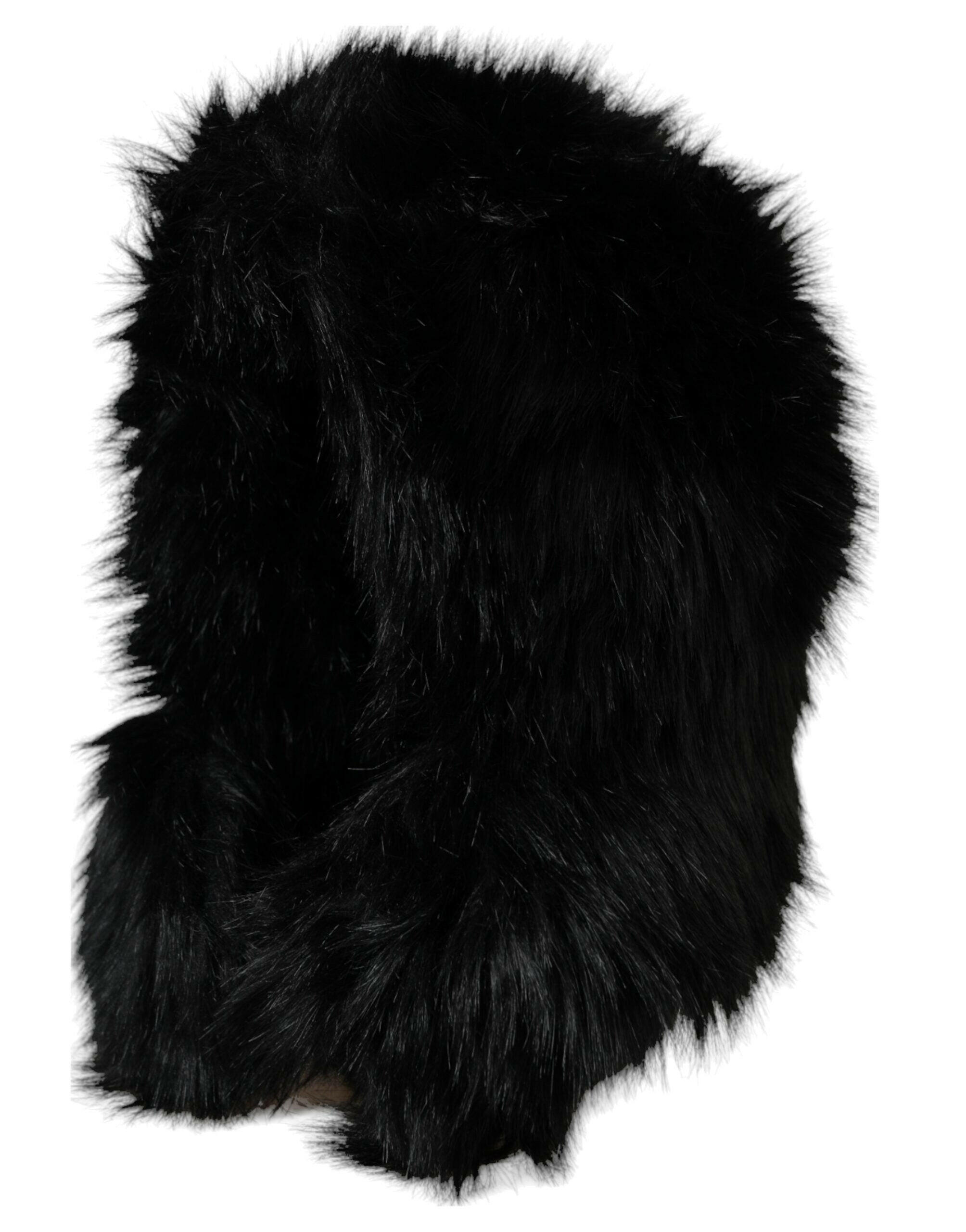 Dolce & Gabbana Black Faux Fur Whole Head Wrap Hat -   -  Dolce & Gabbana. Dolce & Gabbana Black Faux Fur Whole Head Wrap Hat -   -  Dolce & Gabbana.