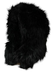 Dolce & Gabbana Black Faux Fur Whole Head Wrap Hat -   -  Dolce & Gabbana.