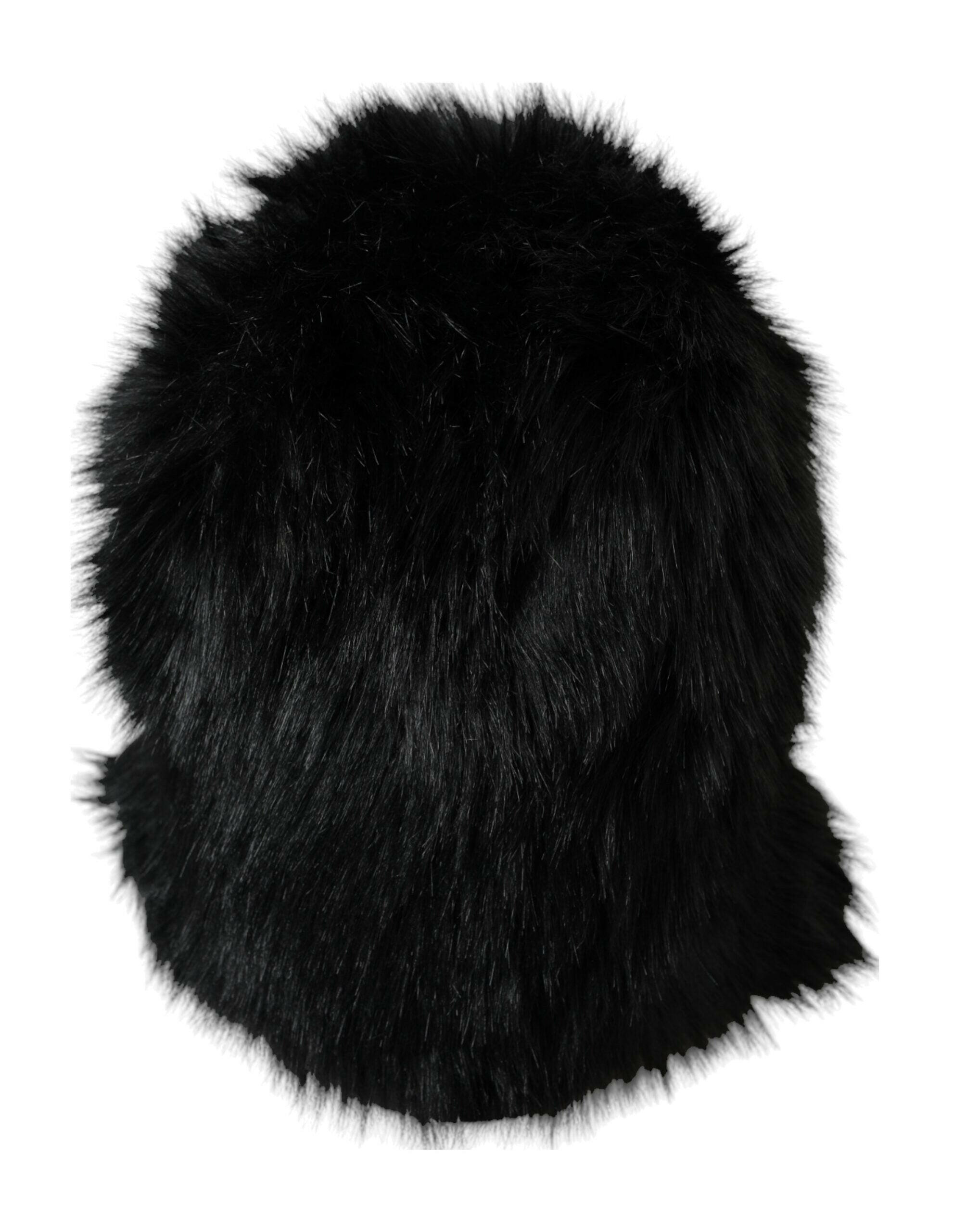 Dolce & Gabbana Black Faux Fur Whole Head Wrap Hat -   -  Dolce & Gabbana. Dolce & Gabbana Black Faux Fur Whole Head Wrap Hat -   -  Dolce & Gabbana.