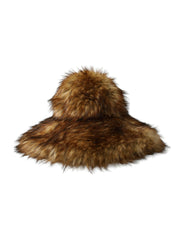 Dolce & Gabbana Brown Modacrylic Faux Fur Bucket Hat - - Dolce & Gabbana.