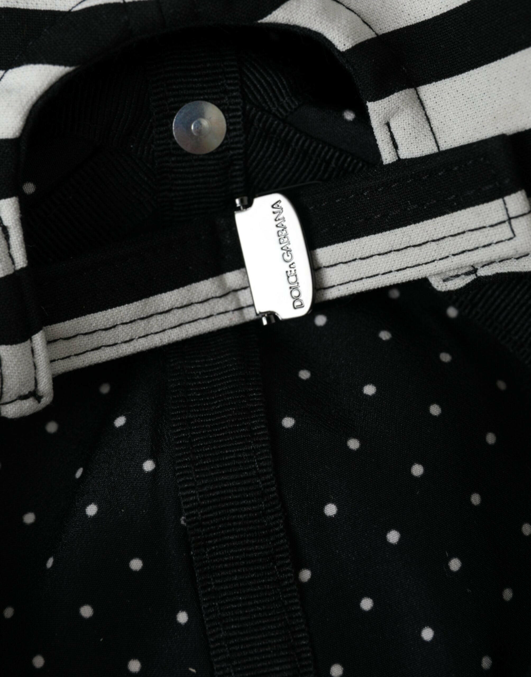 Dolce & Gabbana Black White Stripe Amore Heart Applique Baseball Hat -   -  Dolce & Gabbana. Dolce & Gabbana Black White Stripe Amore Heart Applique Baseball Hat -   -  Dolce & Gabbana.