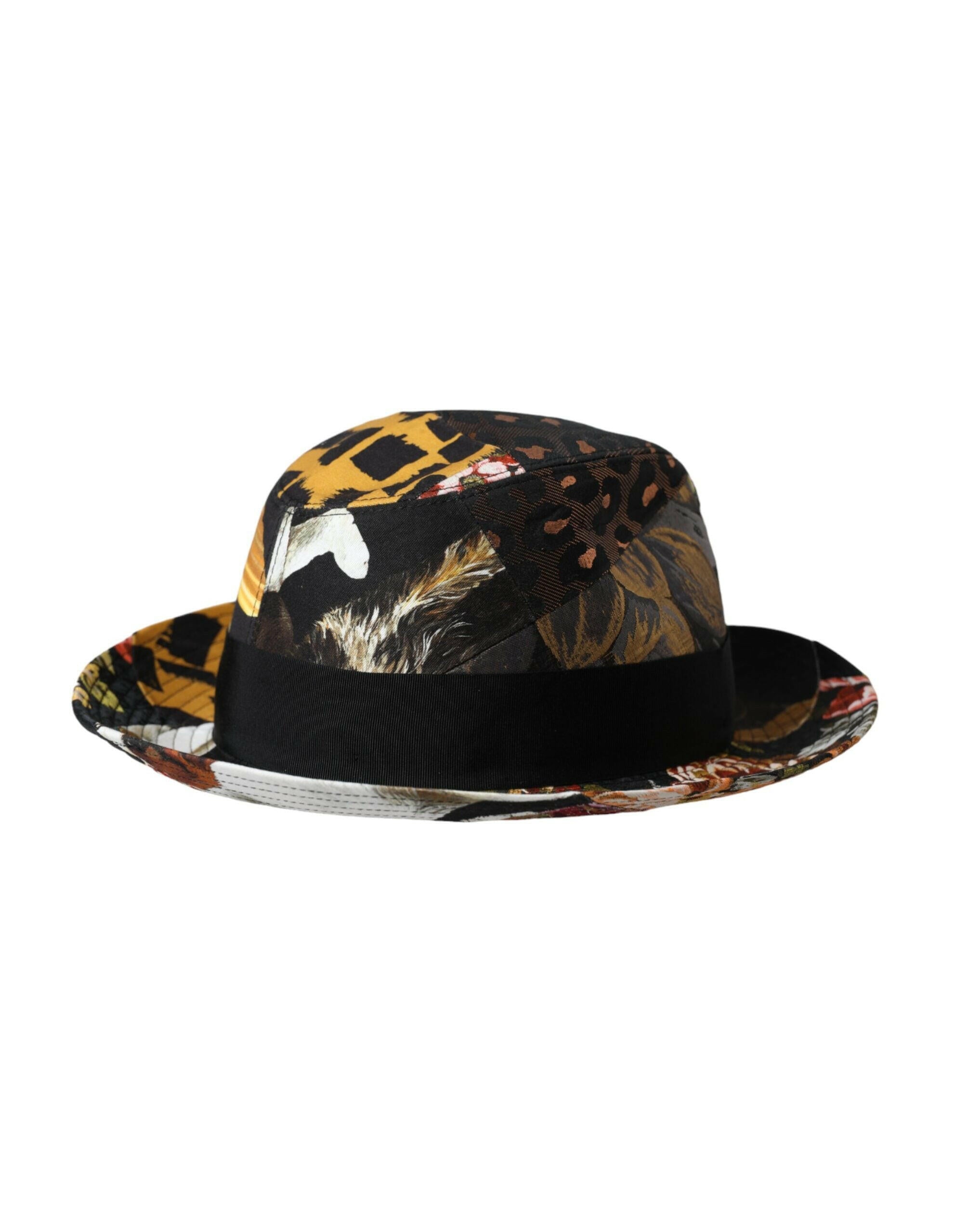 Dolce & Gabbana Multicolor Patchwork Women Fedora Wide Brim Hat -   -  Dolce & Gabbana. Dolce & Gabbana Multicolor Patchwork Women Fedora Wide Brim Hat -   -  Dolce & Gabbana.