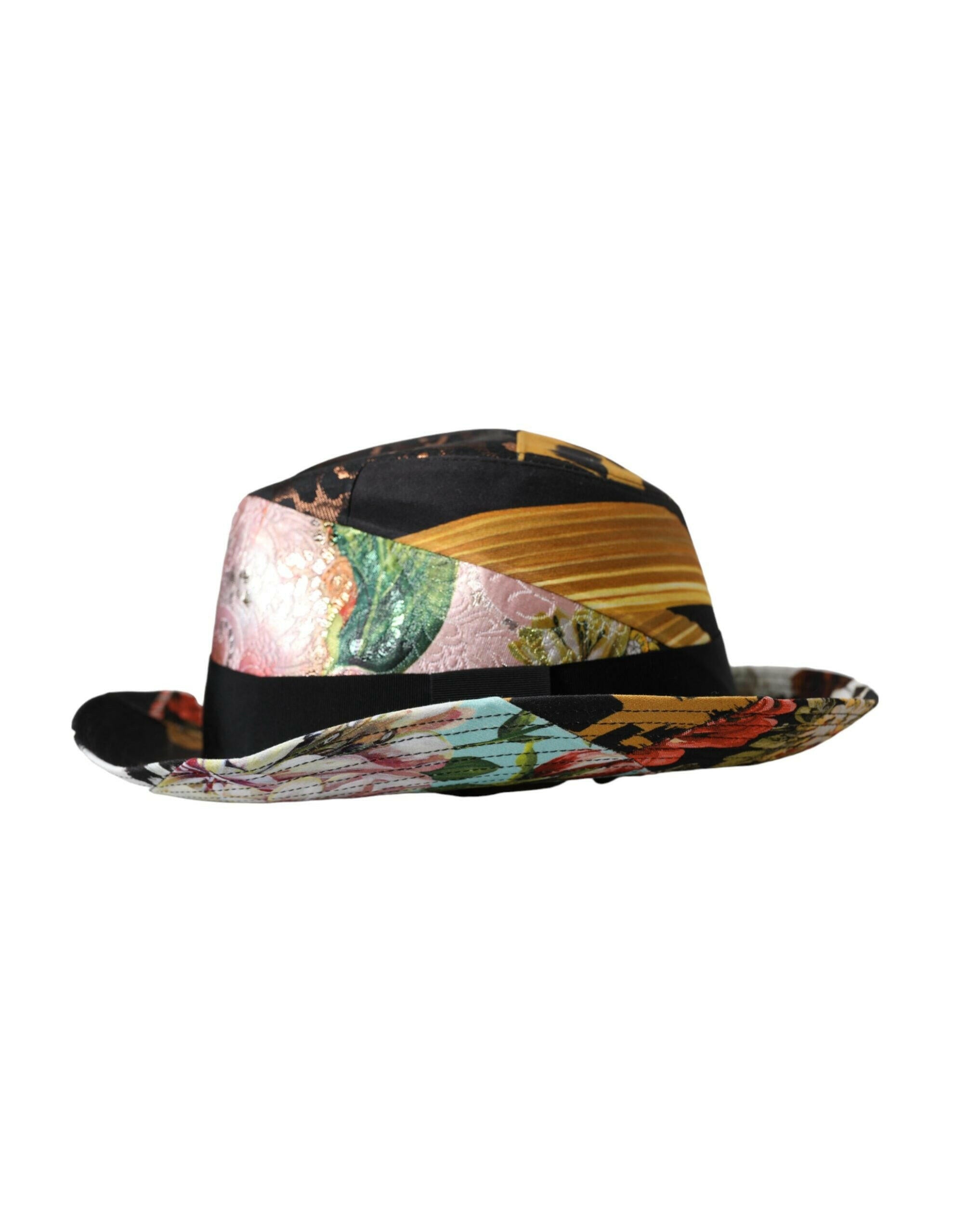 Dolce & Gabbana Multicolor Patchwork Women Fedora Wide Brim Hat -   -  Dolce & Gabbana. Dolce & Gabbana Multicolor Patchwork Women Fedora Wide Brim Hat -   -  Dolce & Gabbana.