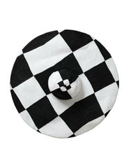 Dolce & Gabbana Black White Checkered Wide Brim Floppy Hat -   -  Dolce & Gabbana.