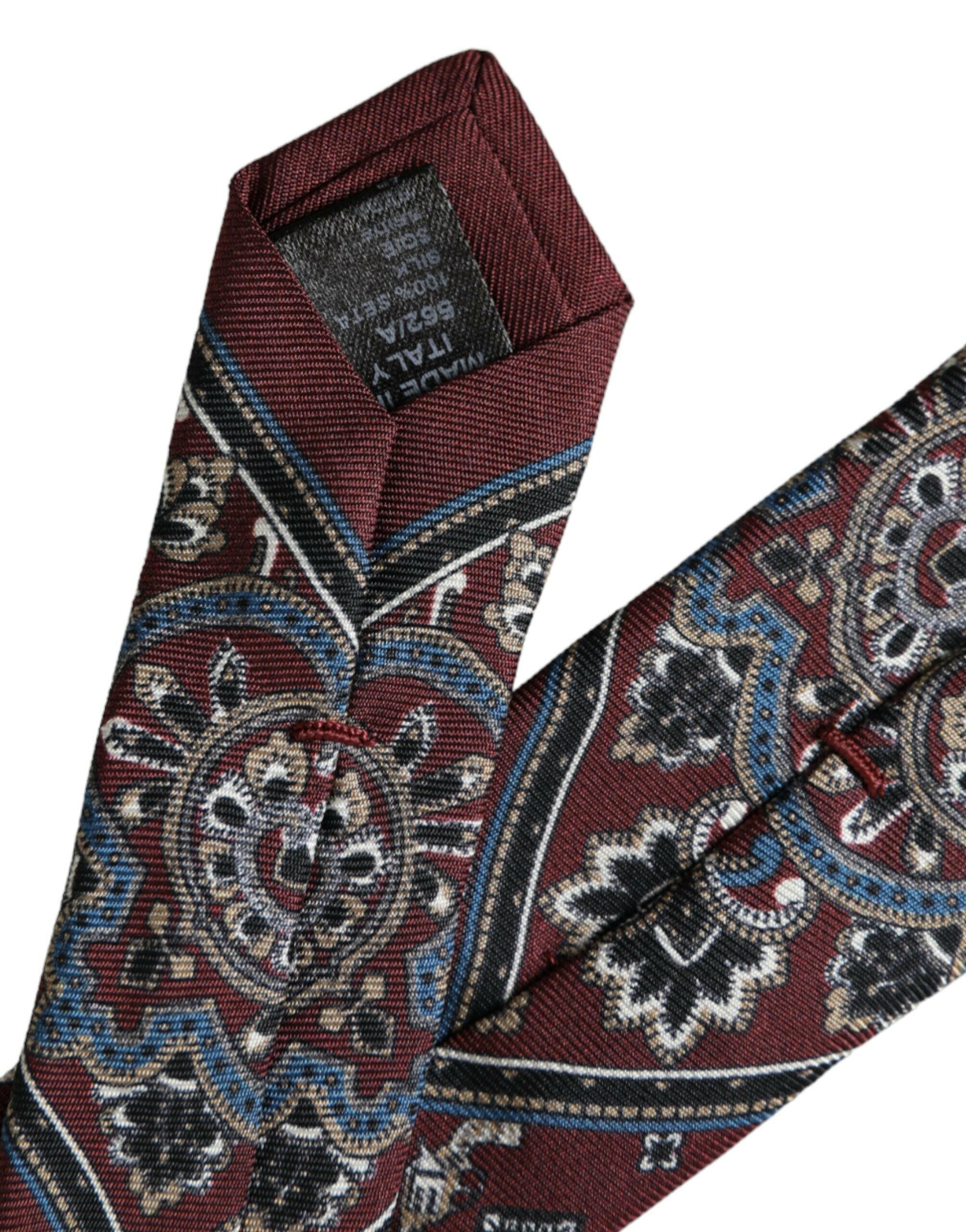 Dolce & Gabbana Bordeaux Printed 100% Silk Adjustable Men Tie -  Neckties, Men -  Dolce & Gabbana. Dolce & Gabbana Bordeaux Printed 100% Silk Adjustable Men Tie -  Neckties, Men -  Dolce & Gabbana.