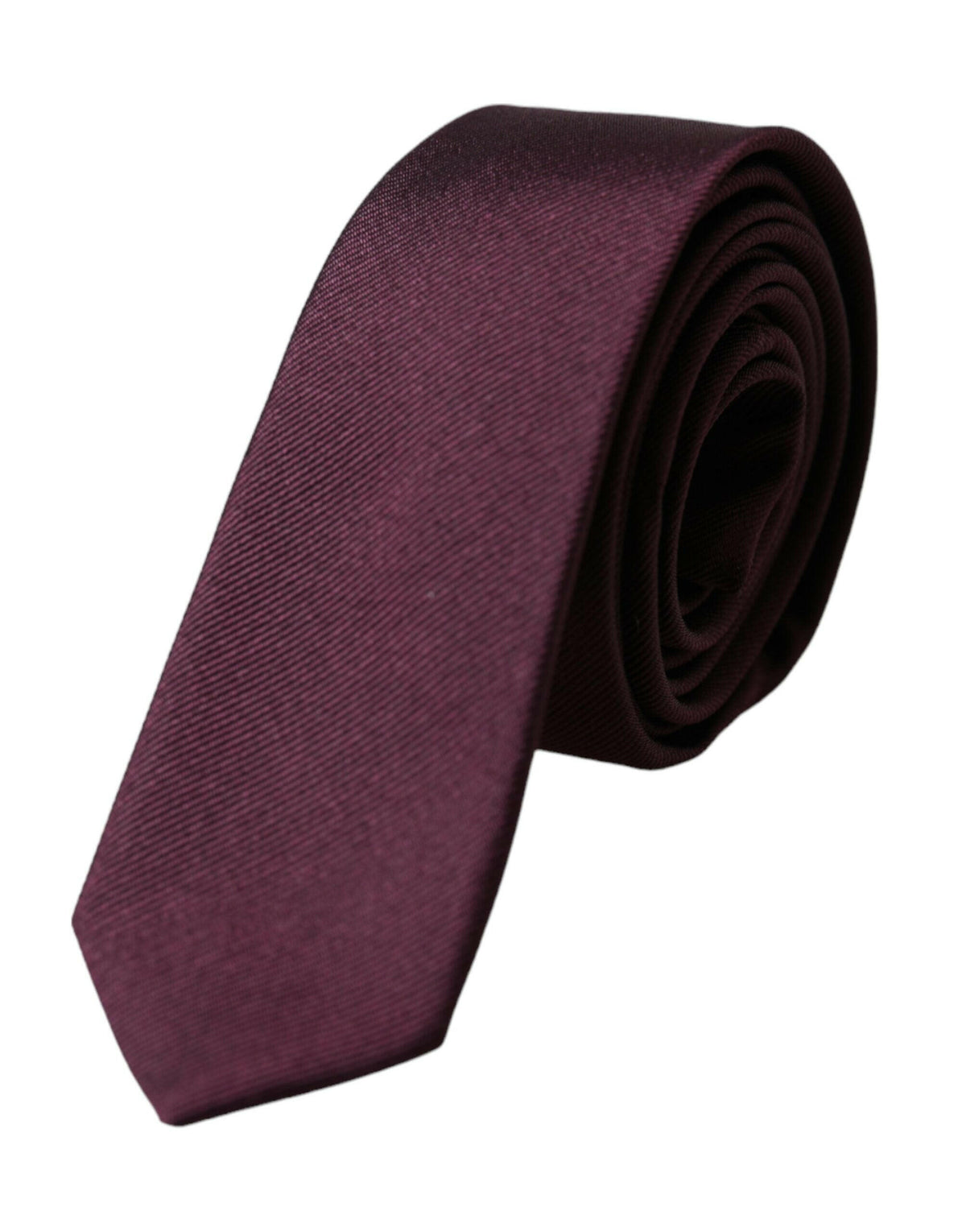 Dolce & Gabbana Bordeaux Solid 100% Silk Adjustable Men Tie -  Neckties, Men -  Dolce & Gabbana.