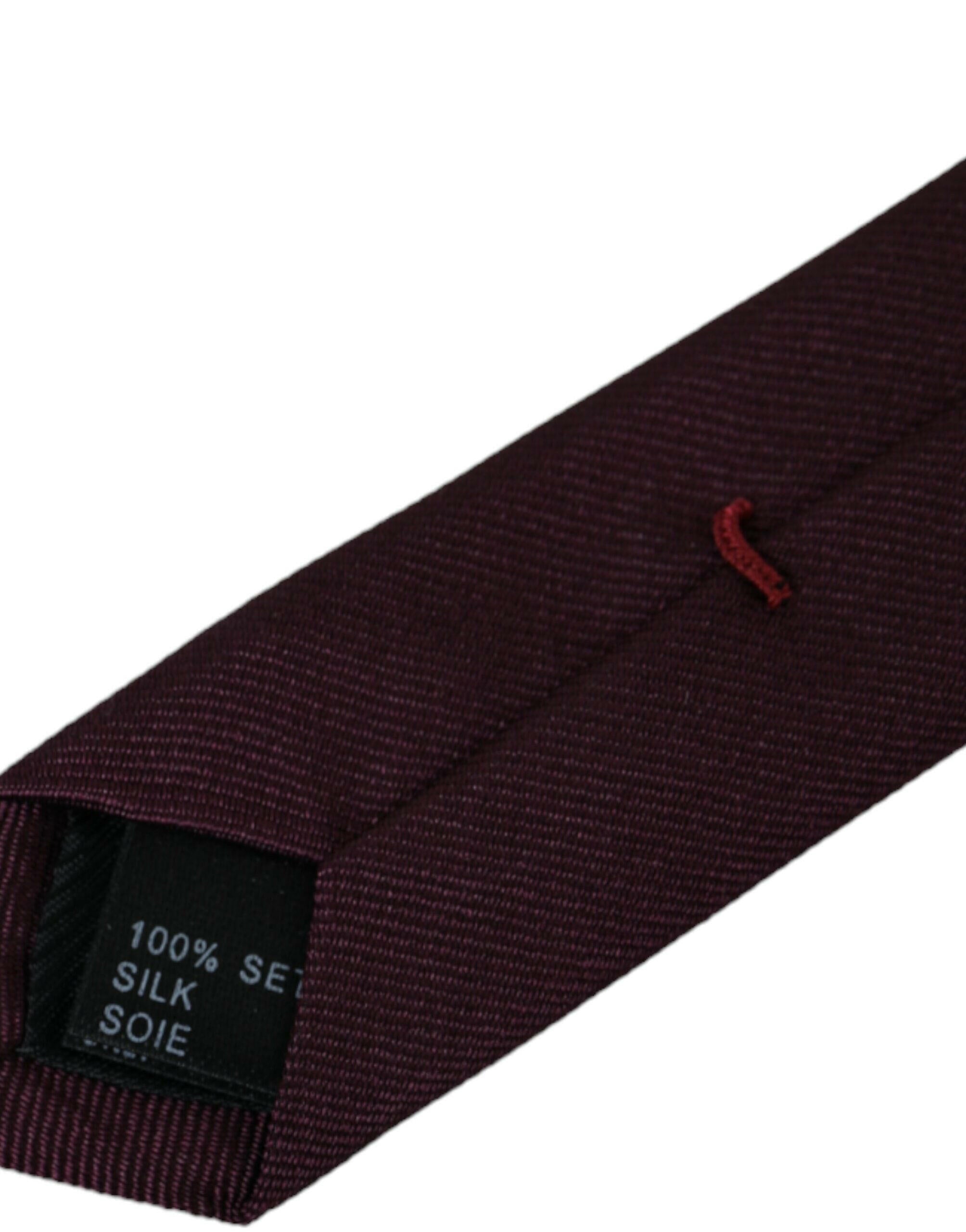 Dolce & Gabbana Bordeaux Solid 100% Silk Adjustable Men Tie -  Neckties, Men -  Dolce & Gabbana. Dolce & Gabbana Bordeaux Solid 100% Silk Adjustable Men Tie -  Neckties, Men -  Dolce & Gabbana.