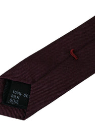 Dolce & Gabbana Bordeaux Solid 100% Silk Adjustable Men Tie -  Neckties, Men -  Dolce & Gabbana.