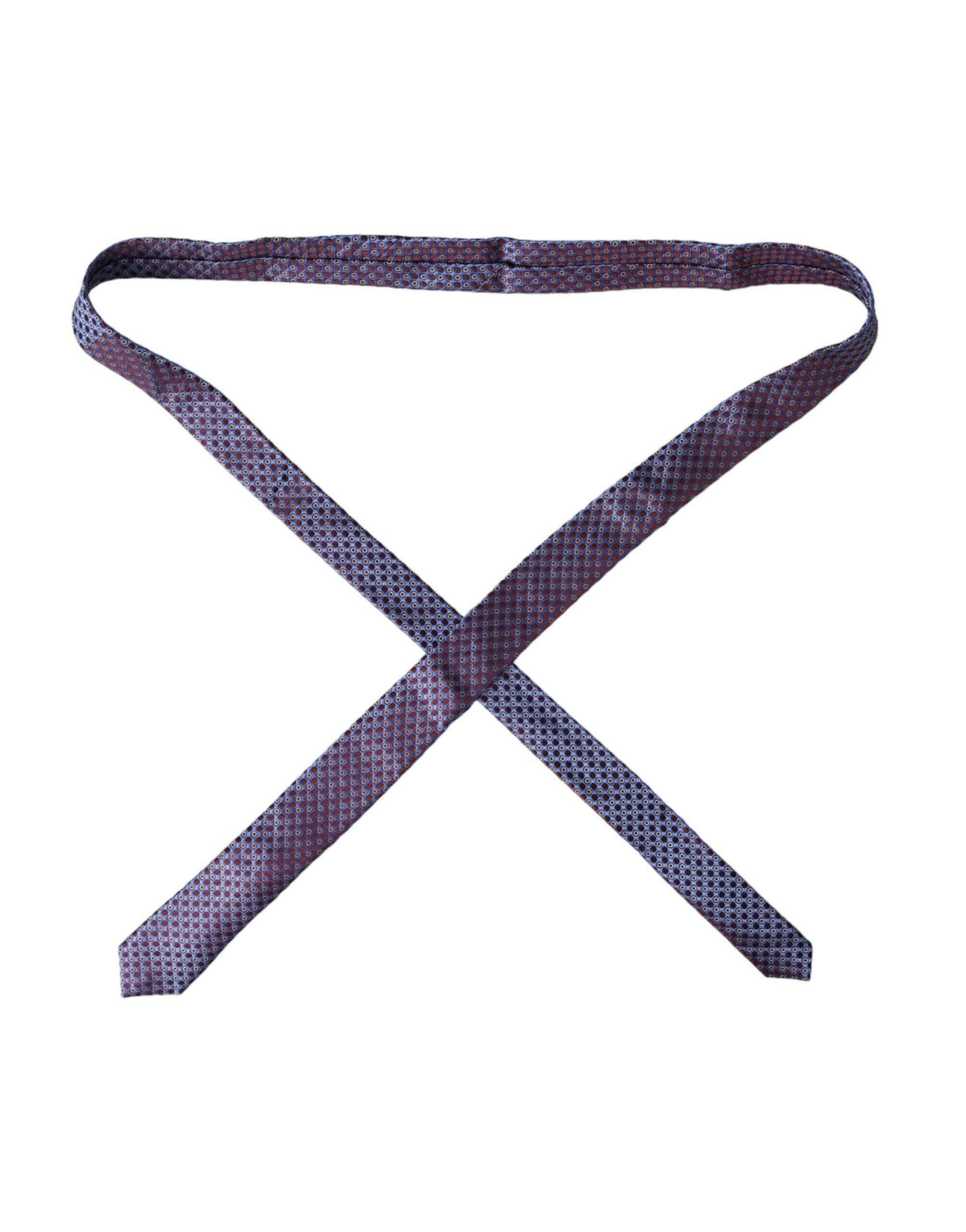 Dolce & Gabbana Blue Purple Patterned Silk Adjustable Men Tie -  Neckties, Men -  Dolce & Gabbana. Dolce & Gabbana Blue Purple Patterned Silk Adjustable Men Tie -  Neckties, Men -  Dolce & Gabbana.