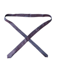 Dolce & Gabbana Blue Purple Patterned Silk Adjustable Men Tie -  Neckties, Men -  Dolce & Gabbana.