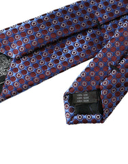 Dolce & Gabbana Blue Purple Patterned Silk Adjustable Men Tie -  Neckties, Men -  Dolce & Gabbana.
