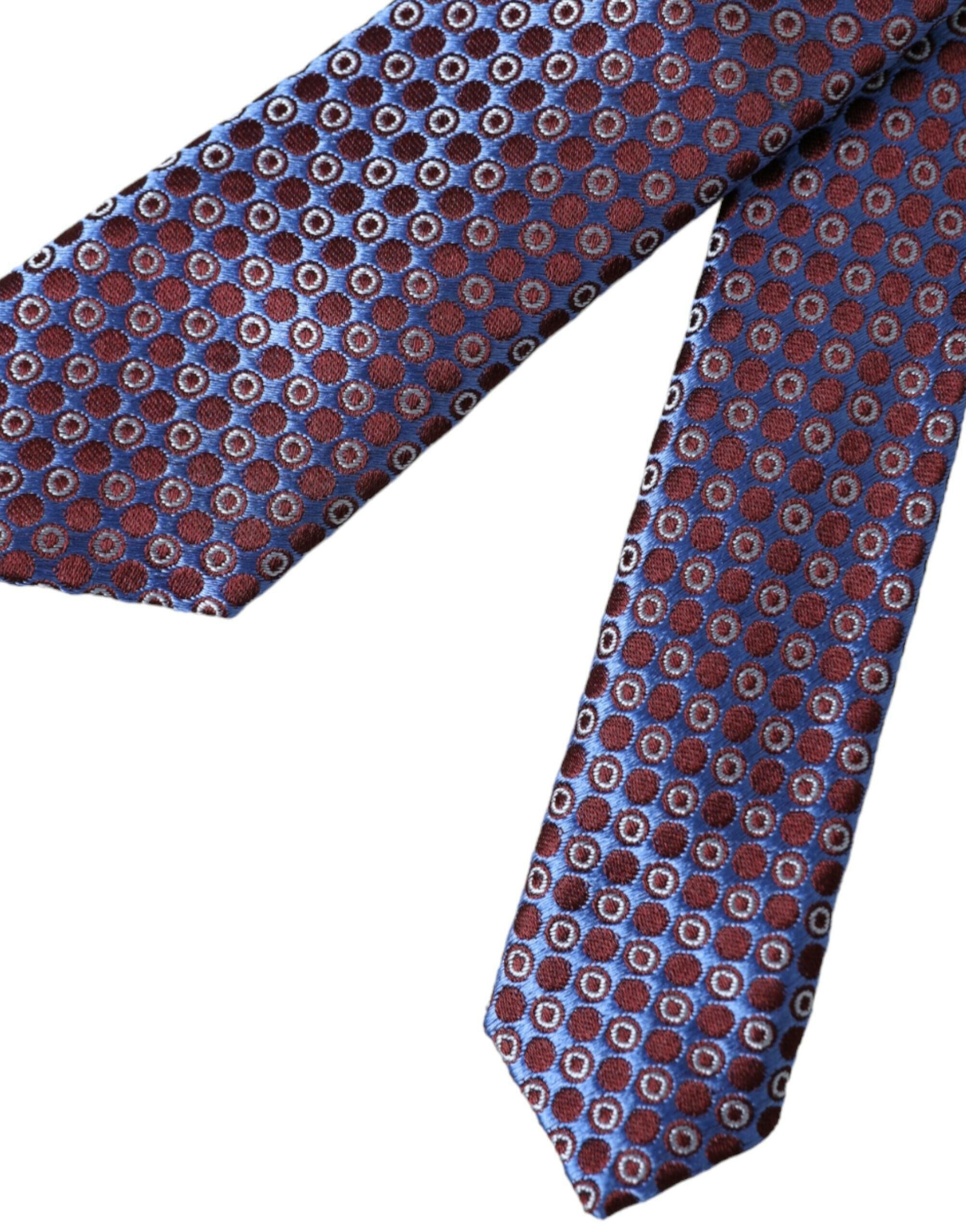 Dolce & Gabbana Blue Purple Patterned Silk Adjustable Men Tie -  Neckties, Men -  Dolce & Gabbana. Dolce & Gabbana Blue Purple Patterned Silk Adjustable Men Tie -  Neckties, Men -  Dolce & Gabbana.