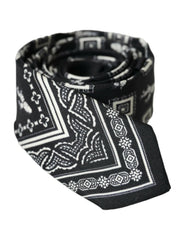 Dolce & Gabbana Black Patterned 100%Silk Adjustable Tie -  Neckties, Men -  Dolce & Gabbana.