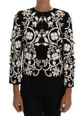 Dolce & Gabbana Black Baroque Floral Crystal Jacket -   -  Dolce & Gabbana.