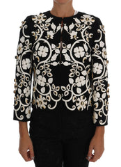 Dolce & Gabbana Black Baroque Floral Crystal Jacket -   -  Dolce & Gabbana.