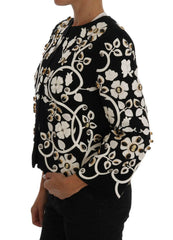 Dolce & Gabbana Black Baroque Floral Crystal Jacket -   -  Dolce & Gabbana.