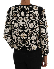Dolce & Gabbana Black Baroque Floral Crystal Jacket -   -  Dolce & Gabbana.