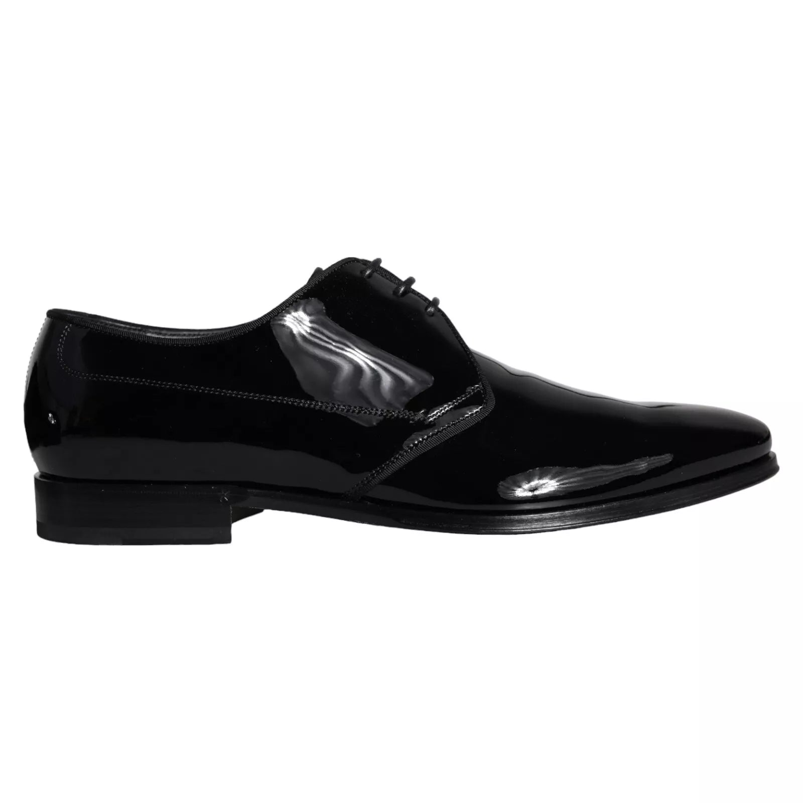 Dolce & Gabbana Black Calfskin Leather Derby Men Dress Shoes -   -  Dolce & Gabbana.