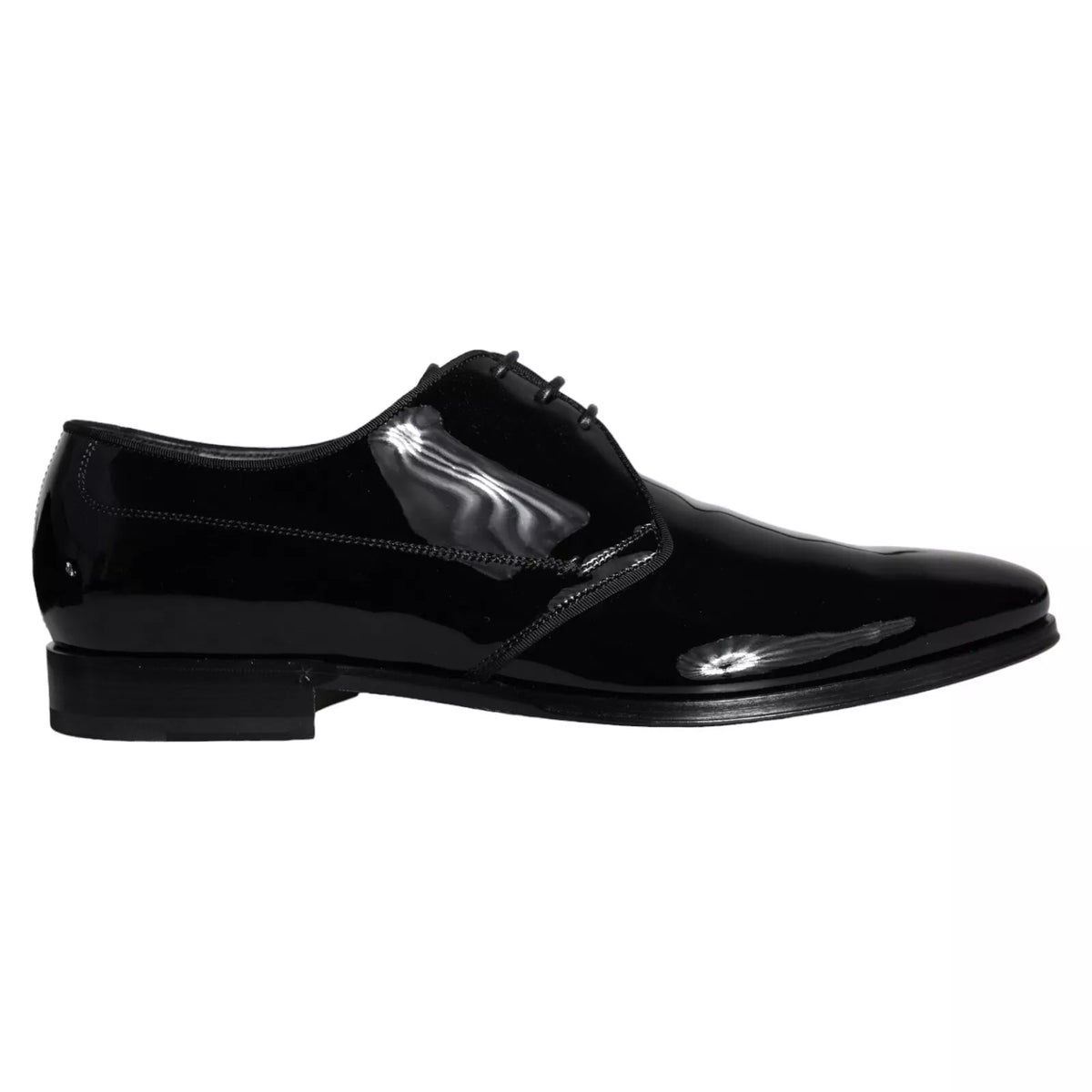 Dolce & Gabbana Black Calfskin Leather Derby Men Dress Shoes -   -  Dolce & Gabbana.