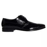 Dolce & Gabbana Black Calfskin Leather Derby Men Dress Shoes -   -  Dolce & Gabbana.
