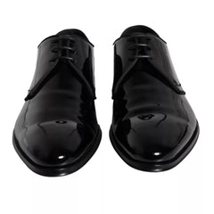 Dolce & Gabbana Black Calfskin Leather Derby Men Dress Shoes -   -  Dolce & Gabbana.