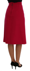 Dolce & Gabbana Pink Wool Knee Long A-Line Skirt -   -  Dolce & Gabbana.