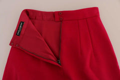 Dolce & Gabbana Pink Wool Knee Long A-Line Skirt -   -  Dolce & Gabbana.