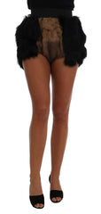 Dolce & Gabbana Black Mink Nutria Fur Mini Hot Pants -   -  Dolce & Gabbana.