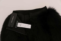 Dolce & Gabbana Black Lamb Fox Fur Mini Hot Pants -   -  Dolce & Gabbana.