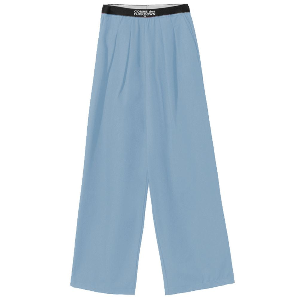 Comme Des Fuckdown Light Blue Polyester Women Palazzo Pants -   -  Comme Des Fuckdown.
