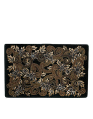 Dolce & Gabbana Black Velvet Gold Frame Clutch Evening Party Purse Bag -  Luxury Clutch Bag for Women -  Dolce & Gabbana.