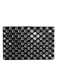 Dolce & Gabbana Black Velvet Crystal Clutch Evening Party Purse Bag -  Luxury Clutch Bag for Women -  Dolce & Gabbana.