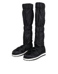 Dolce & Gabbana Black Quilted High Top Boots Sneakers Shoes -   -  Dolce & Gabbana.
