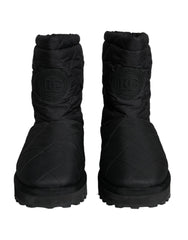 Dolce & Gabbana Black Nylon Padded Mid Calf Men Boots Shoes -   -  Dolce & Gabbana.
