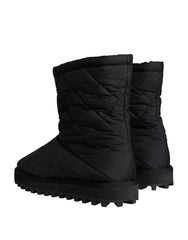 Dolce & Gabbana Black Nylon Padded Mid Calf Men Boots Shoes -   -  Dolce & Gabbana.